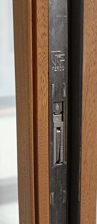 Fenêtre battant bois Meranti Trae 3 vantaux 55mm naturel 2100 x 1400mm