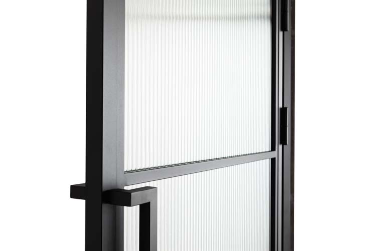 Stalen binnendeur 3W Thalia fluted glas 880 x 2040 mm Links