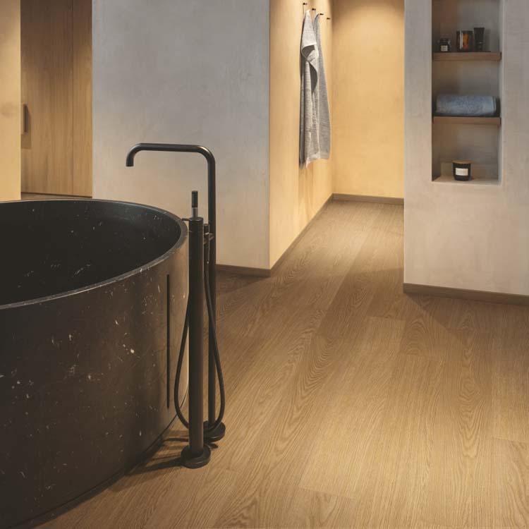 Staal Quick-step alpha vinyl small planks 4mm Cacaobruine Eik