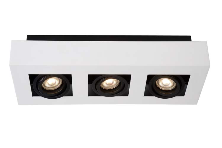 XIRAX - Plafondspot - LED Dim to warm - GU10 - 3x5W 2200K/3000K - Wit