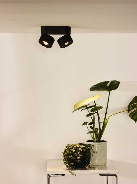 Lucide YUMIKO - Spot plafond - LED Dim. - 2x8W 2700K - Noir
