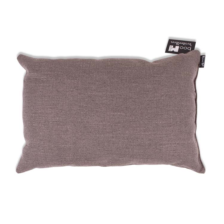 Coussin pour dehors en polyestre taupe résistant à l'eau 45x30x10 cm