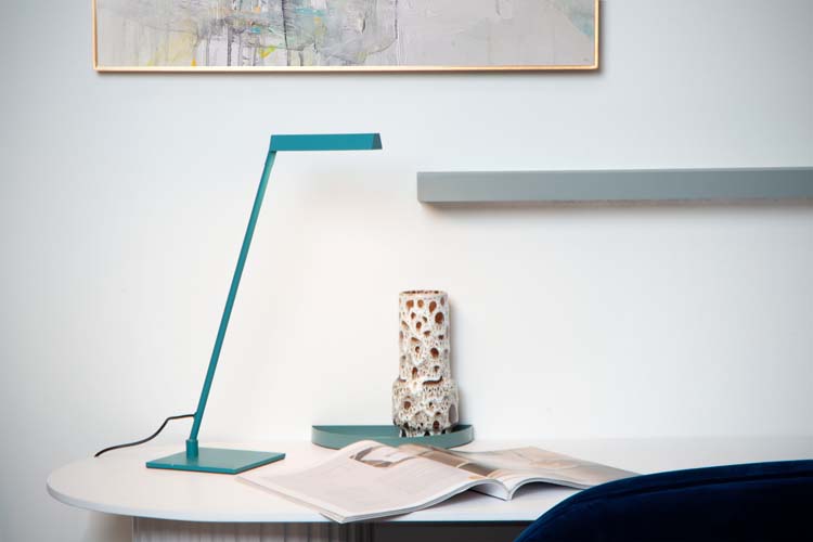 Lucide LAVALE - Lampe de table - LED Dim. - 1x3W 2700K - Turquoise