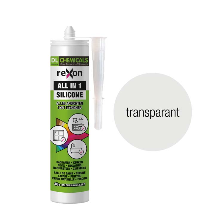 All-in 1 silicone 290ml transparant waterbestendig