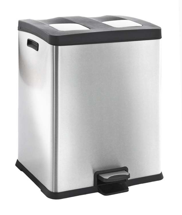 Poubelle Elliot 30L + 30L inox