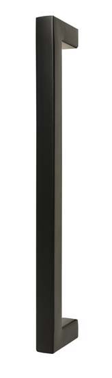 Glazen deur 8mm zwart donker 730MM-set vierkant zwart