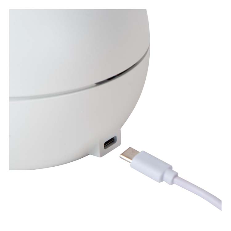 Lucide CLIPPER - Lampe de table Rechargeable - Batterie - Ø 12 cm - LED - 1x2,2W 2700K - Blanc