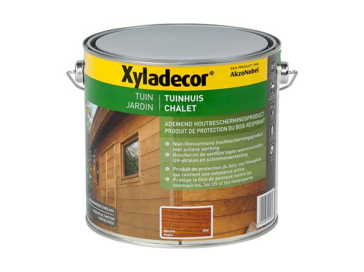 Xyladecor Abri de jardin - Protection du bois - acajou - mat - 2,5L