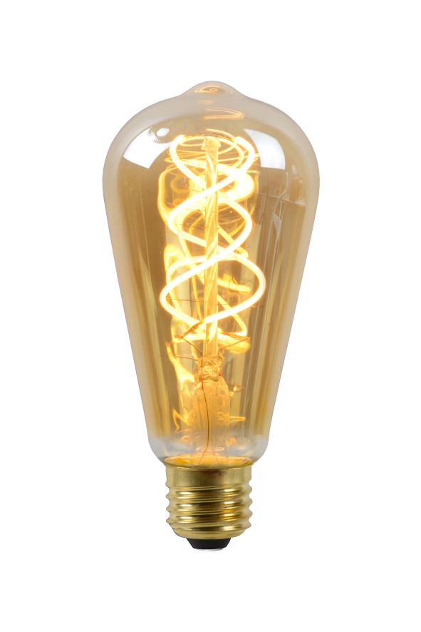 Lucide LED Bulb - Ampoule filam - Ø 6,4 cm - Dim. - E27 - 1x5W - Ambre