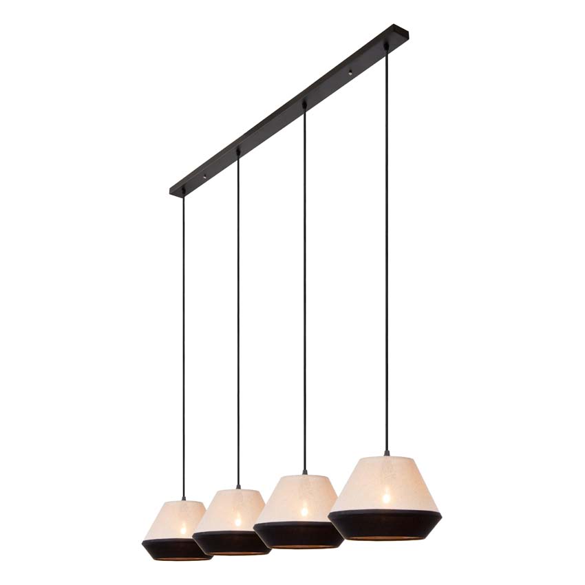 Lucide KALA - Hanglamp - 4xE14 - Taupe