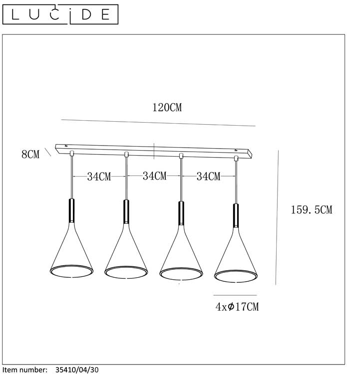 Lucide GIPSY - Suspension - E27 - Noir