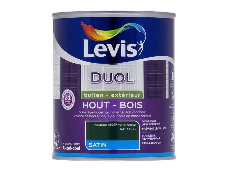 Levis Duol houtlak zijdeglans 0,75l mosgroen