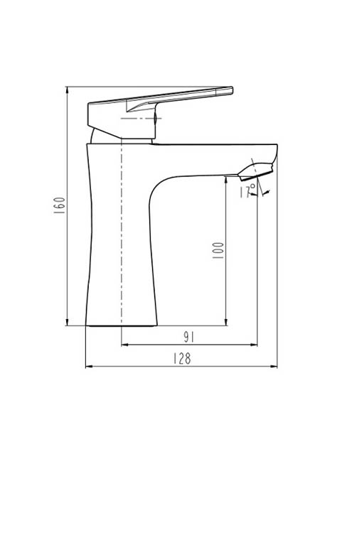 Robinet de lavabo Pika 16cm chrome