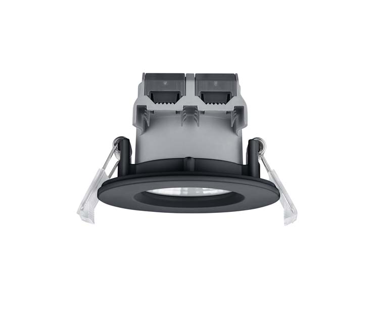 Inbouwspot zwart mat IP65 incl LED 5,5W 345Lm D8,5cm, H5,4cm