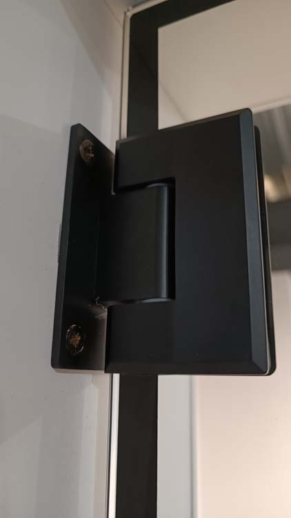 Glazen deur 8mm Murano black 4R inclusief zwart beslag 83x201cm