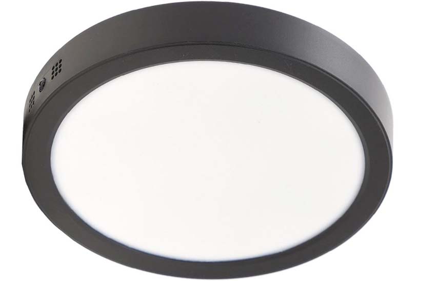 Plafonnier rond zwart LED 22,5 cm 18,5W 2050 lumen 3000K