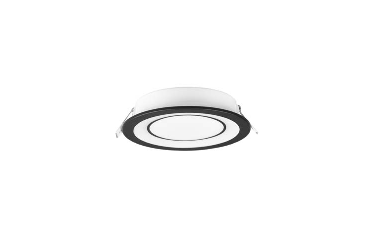 Inbouwspot LED zwart diam15cm 10W 1060LM 3000K