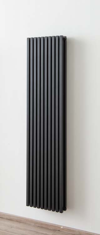 Radiator Devon 180 x 46,5 cm dubbel mat zwart 2062 watt