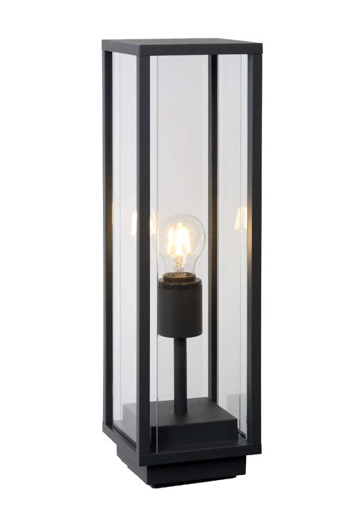 Lucide CLAIRE - Borne extérieur Extérieur - 1xE27 - IP54 - Anthracite