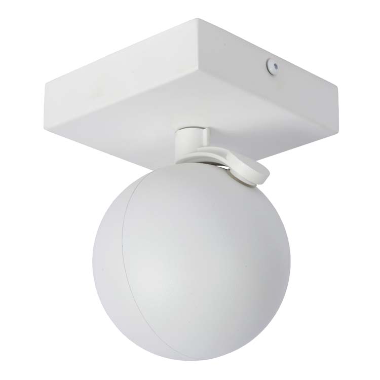 Spot plafond - 1xGU10 - Blanc - Balle - Rond