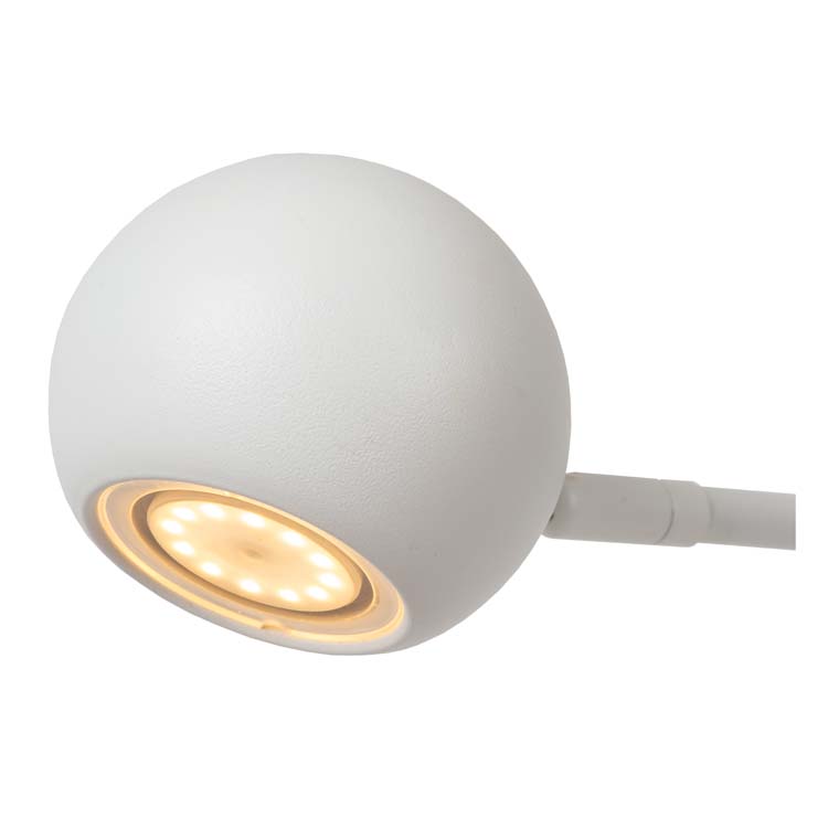 Lucide COMET - Oplaadbare Leeslamp - Accu/Batterij - LED Dimb. - 1x3W 2700K - 3 StepDim - Wit