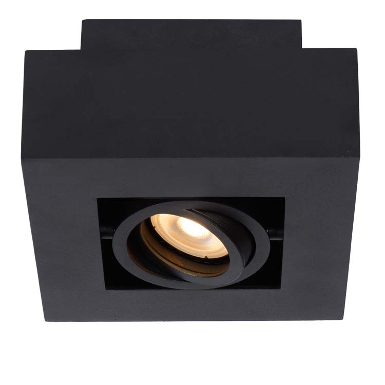 XIRAX - Plafondspot - LED Dim to warm - GU10 - 1x5W 2200K/3000K - Zwart