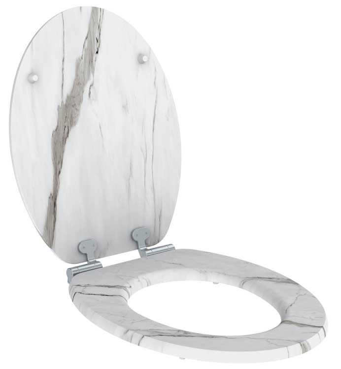 Siège de toilette Allibert marbre blanc soft-close