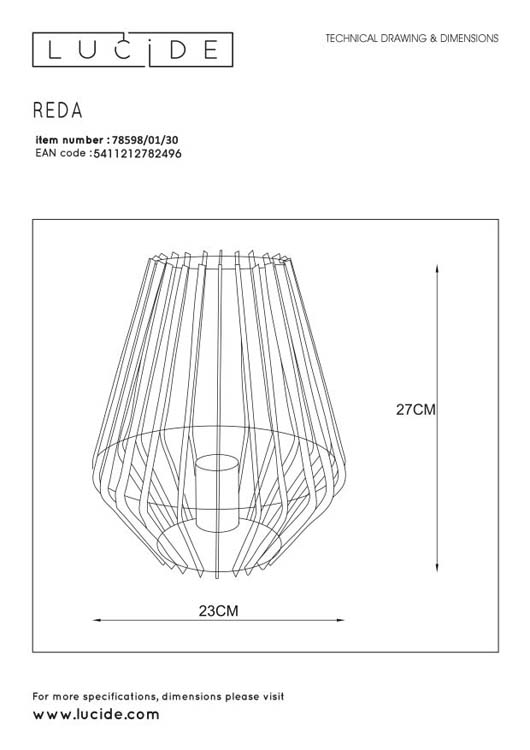 Lucide JANY - Tafellamp - Ø 16 cm - 1xE14 - Zwart