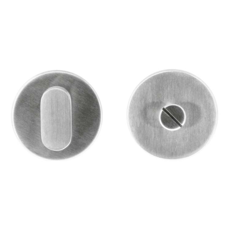 Quincaillerie toilette ronde inox plus sans rouge/blanc