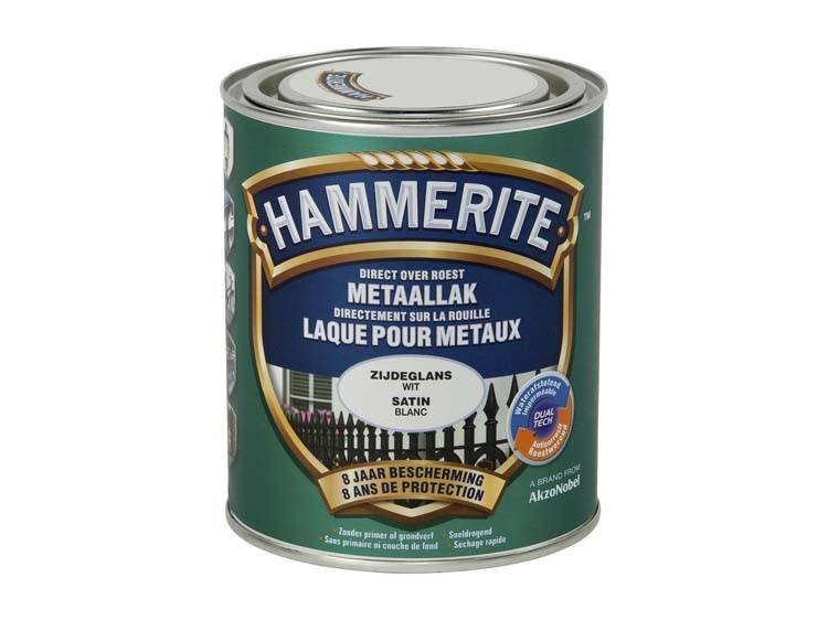 Hammerite lak zijdeglans 0,75l wit