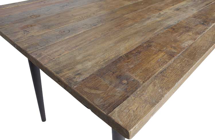 Guild Tafel Naturel Met Zwart Onderstel 220x90