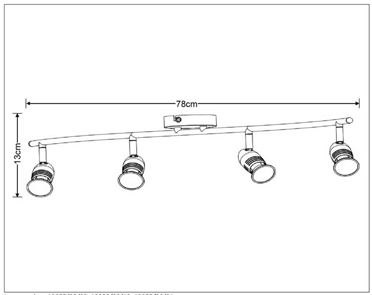 Lucide CARO-LED - Spot plafond - LED - GU10 - 4x5W 2700K - Chrome Dépoli