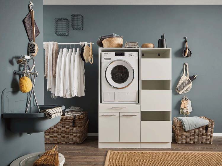 Armoires de machine à laver - Decowash - blanc - set 6 -67,5X117,5X162