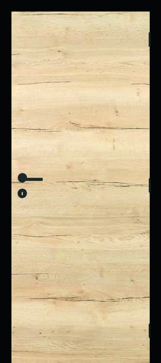 Bloc-porte tubulaire realwood oak horizont + ebrasement noir 68cm