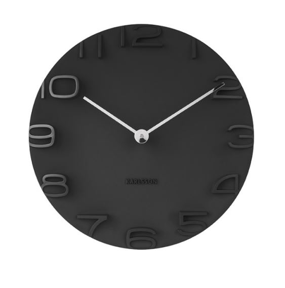Horloge murale moderne noir Ø 42 cm