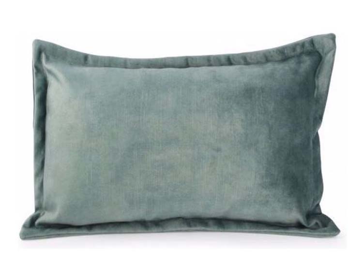 Coussin Lounge velours vert menthe 45 x 30 cm