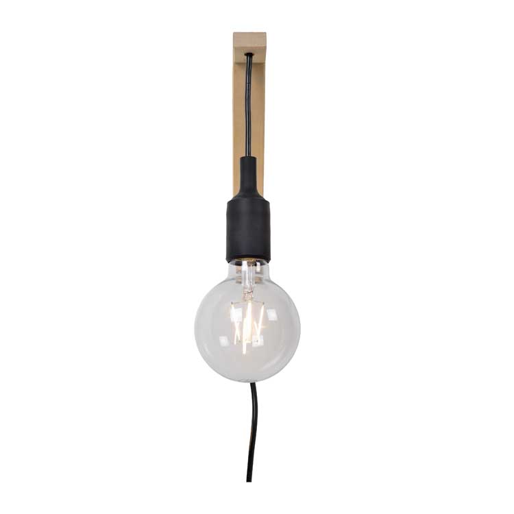 Lucide FIX WALL - Wandlamp - E27 - Zwart