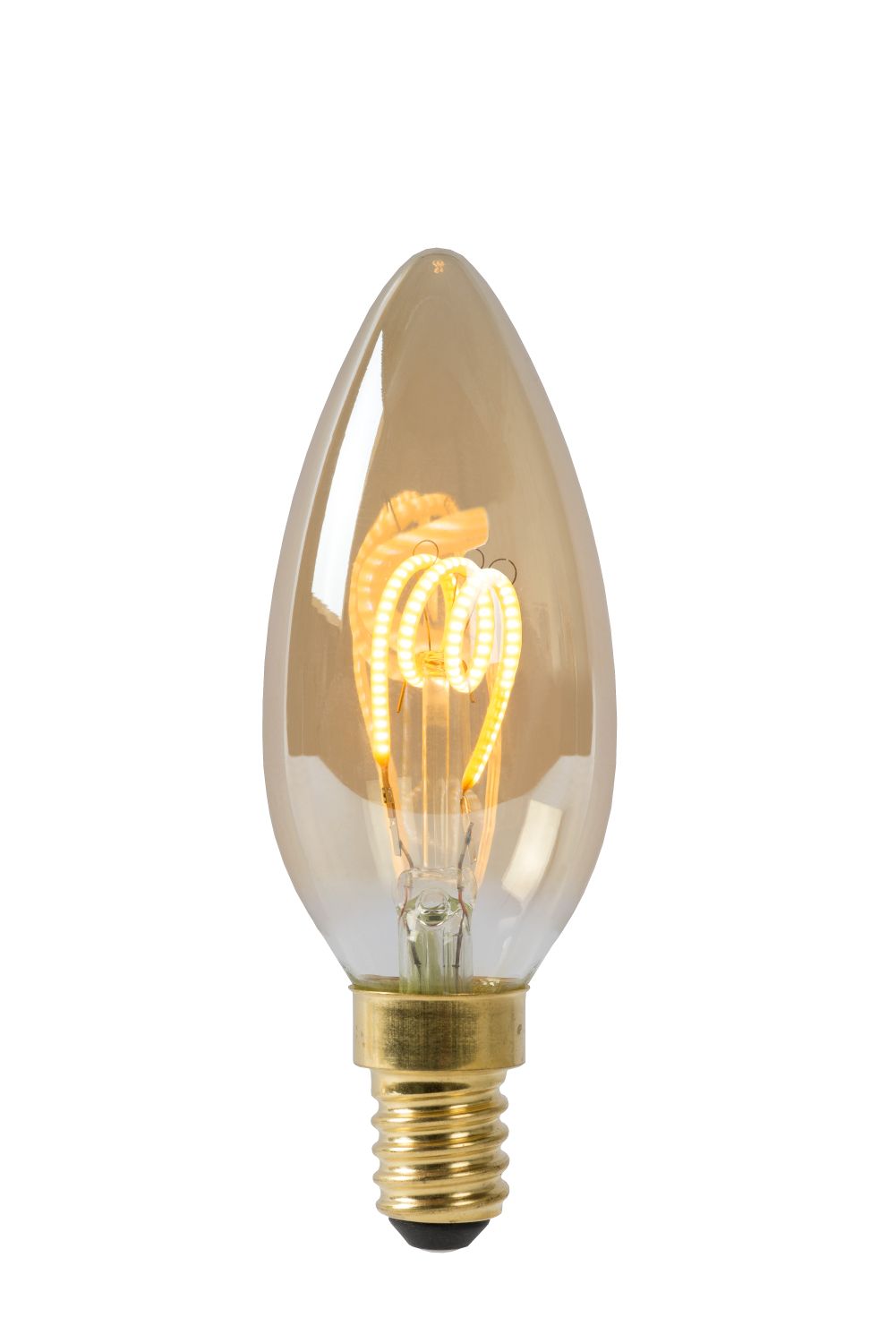 Lucide LED Bulb - Filament lamp - Ø 3,5 cm - Dimb - E14 - 1x3W - Amber