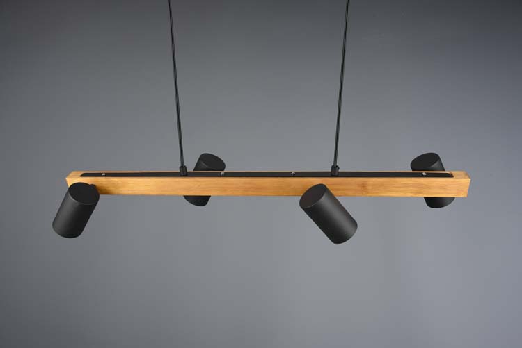 Suspension Marlie Noir/Bois 4xGU10