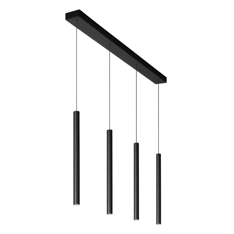 Lucide LORENZ - Hanglamp - LED Dimb. - 4x4W 3000K - Zwart