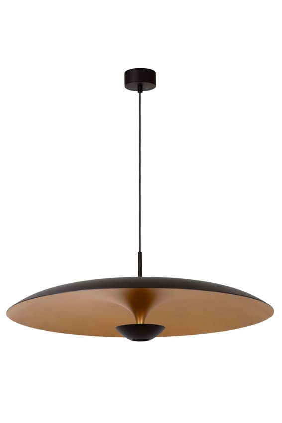 Lucide Premium KENNETH - Suspension - Ø 80 cm - LED Dim. - 1x22W 2700K - Noir