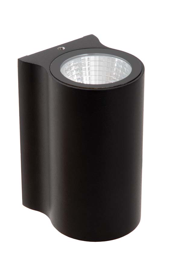 Lucide AKRA - Wandlamp Binnen/Buiten - LED - 1x6W 2700K - IP54 - Zwart