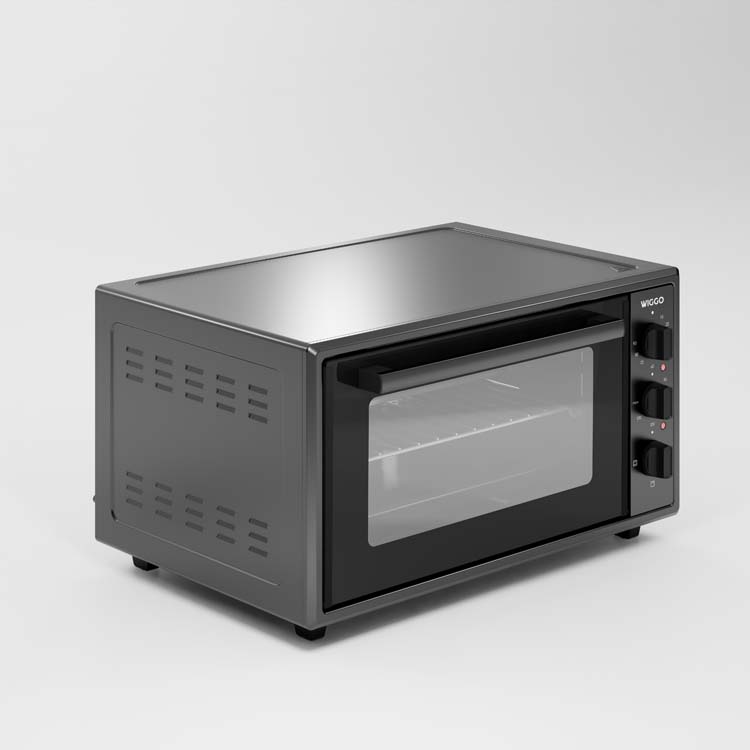 Vrijstaande mini oven zwart 45 liter 2000W