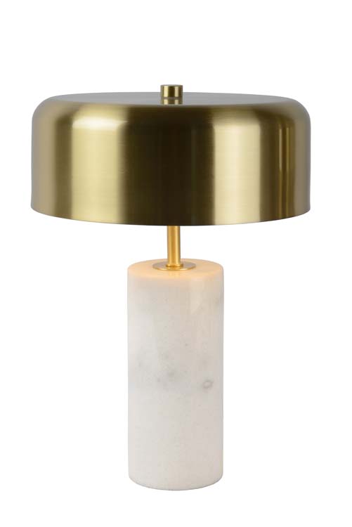 Tafellamp - Ø 25 cm - G9 - Wit/messing lampenkap