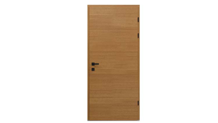 Porte extérieure meranti Ebro horizontale nature D SUR MESURE