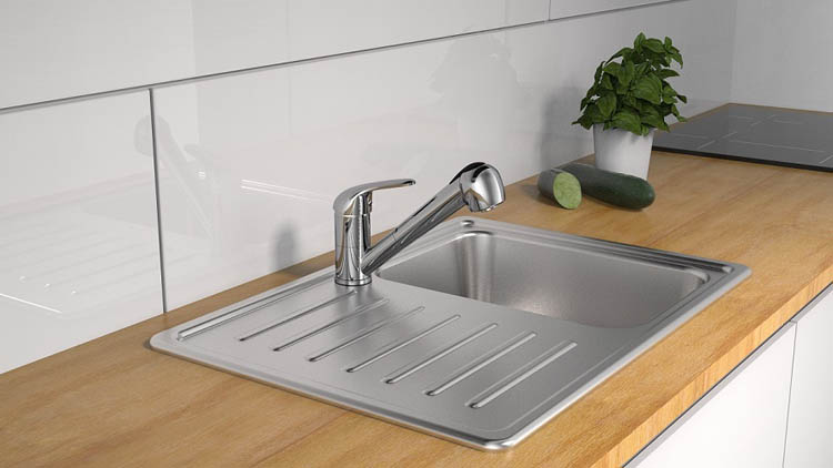 Robinet de cuisine Ferre chrome avec pulvérisateur extractible