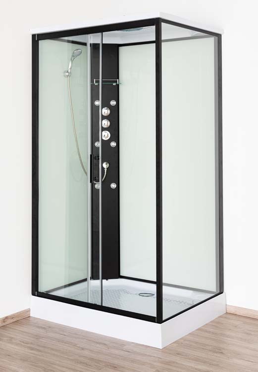 Cabine de douche Anke thermostatique 90 x 120 cm gauche noir