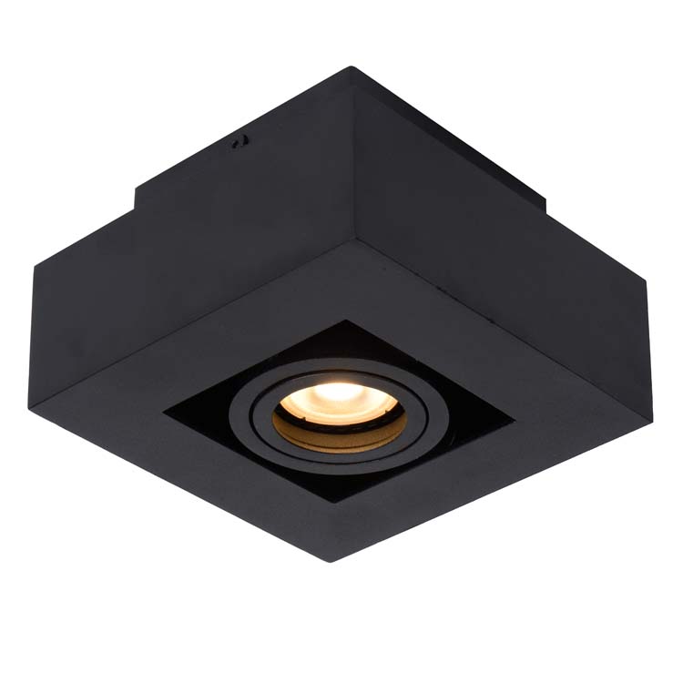 XIRAX - Plafondspot - LED Dim to warm - GU10 - 1x5W 2200K/3000K - Zwart