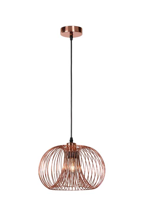 Lucide VINTI - Hanglamp - Ø 30 cm - E27 - Koper