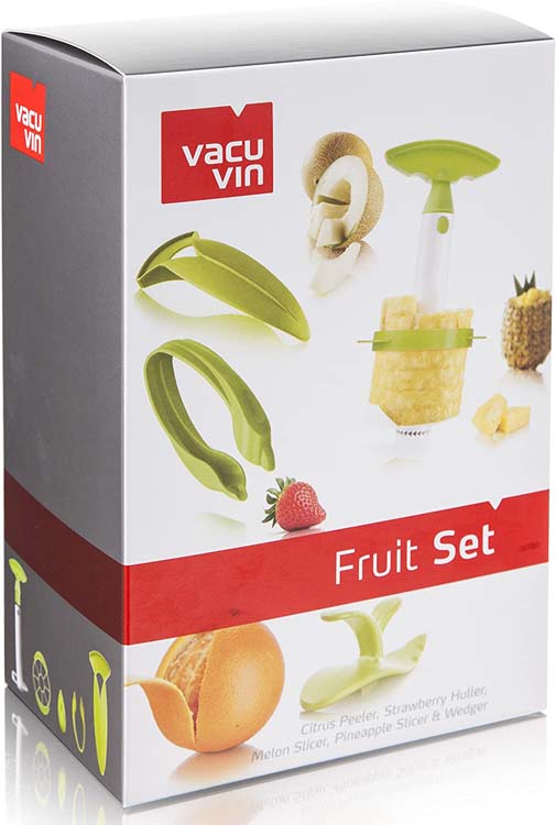 Fruitset keuken schillers en snijmateriaal wit groen